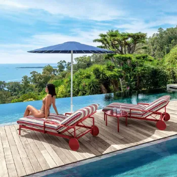 WESOME Aluminum Sun Lounger for Pools and Beaches