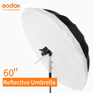 Godox 60 inch 150cm Silver Black Reflective Umbrella for Studio Lighting