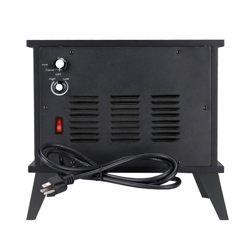 Electric Stove, Matte Black Free Standing Stove Fire  LED Flame Effect, Adjustable 2kW Fan Heater, Thermostat and Remote Control
