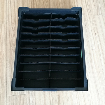 Anti-static Black Corrugated Plastic Box With Divider