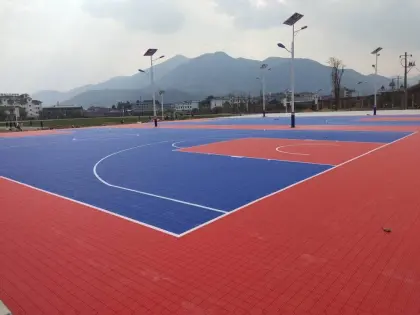 Interlocking athletic surfaces sports flooring systems