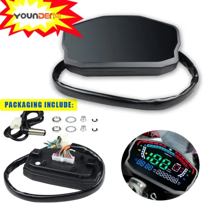 YD-MO03 Motorcycle LCD Digital Speed Meter Odometer for BMW HONDA DUCATI