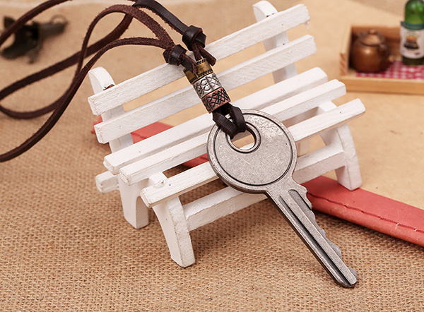 Key Chaped Mens Charms For Necklaces