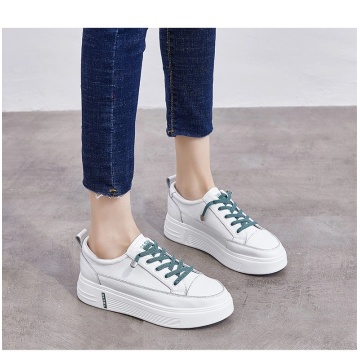 2021 zapatos de mujer suaves de fondo grueso blanco todo fósforo