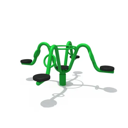Outdoor Rotational Fitness Station for Group Use