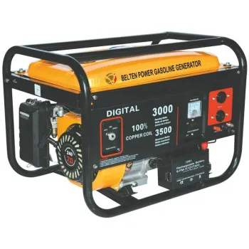 2KW High-Quality Digital Factory-Grade Portable Gasoline Generator Set for Sale - ISO9001 Certified, Single Phase