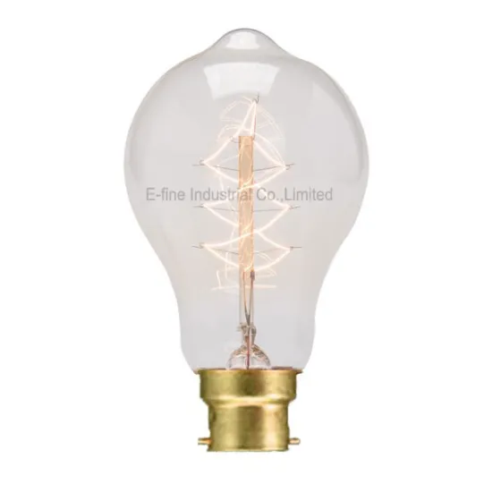 A60 incandescent edison bulb 60W B22 spiral