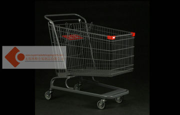 Oem 150l Blace Powder Coating Supermarket Shopping Carts European Shopping Trolley