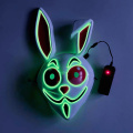 Máscara de coelho iluminada com fio EL