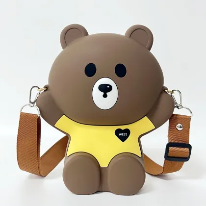 Cute Korean Cartoon Silicone Bear Shoulder Bag