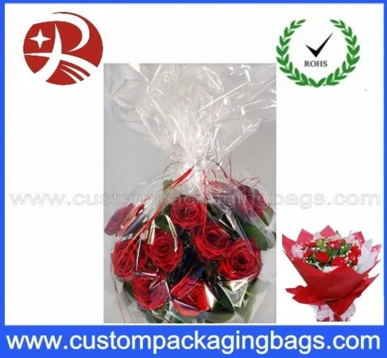 Custom Design Packaging Bags For Opp Flowers Sleeve Packaging
