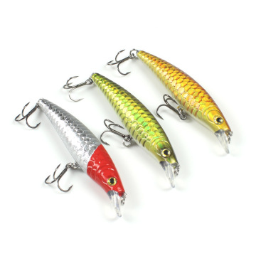 90mm Floating Minnow Hard Bait with Beads and 3D Scales