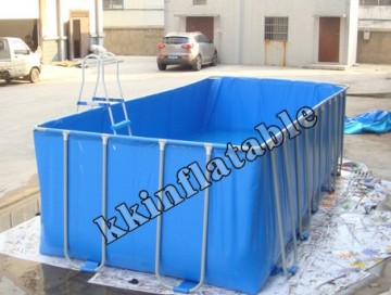 Outdoor water park Inflatable Metal Fram swimming pool