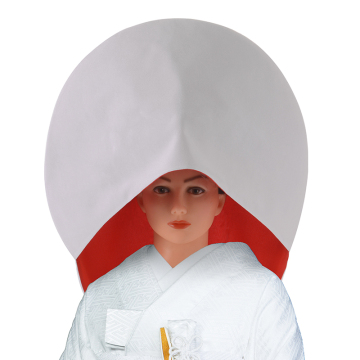 Japanese Wedding Wig Crepe White Cotton Bride hat