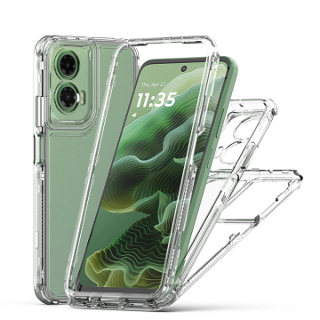 Custodia acrilica trasparente a 360 ° 360 ° a 360 ° 360 ° per Motorola Moto G35
