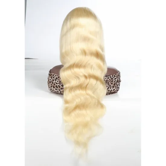 Wholesale Wigs Vendor 613 Pre Plucked Blonde Brazilian Human Hair Short 13X6 HD Transparent 360 Lace Frontal Wig With Baby Hair