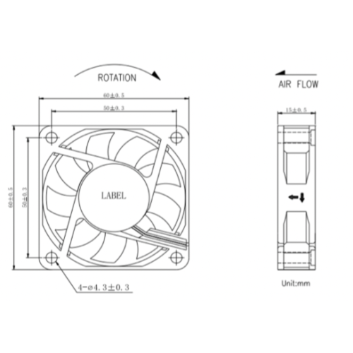 hot sale Crown 6015 Dc Axial Fan