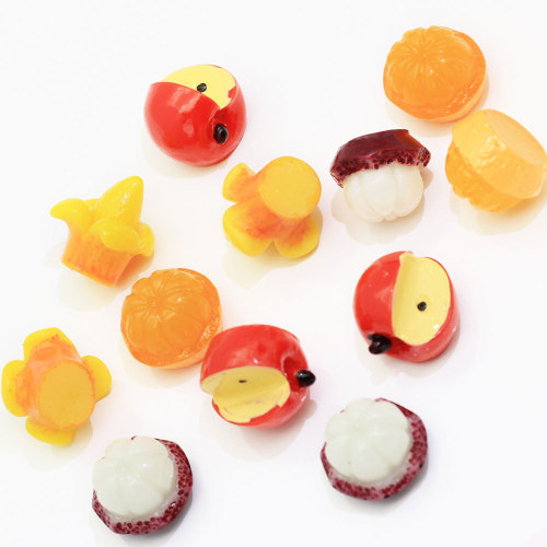 Różne rodzaje owoców w kształcie Flatback Fruit DIY magnes na lodówkę zabawka dla dzieci ręcznie robiona dekoracja rzemieślnicza