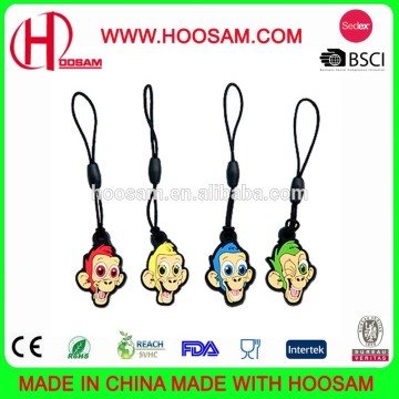 Lovely monkey shape pvc mobile phone charm