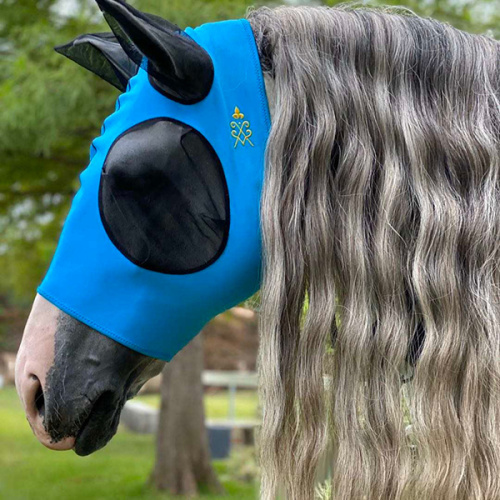 Masque de mouche à cheval extensible durable sports équestres