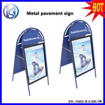 Folding outdoor indoor iron double sided poster stand
