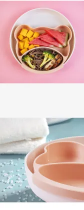 Suction Bowl Washable Baby Silicone Plate
