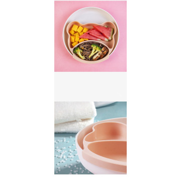 Plato de silicona para bebés lavable de tazón de succión