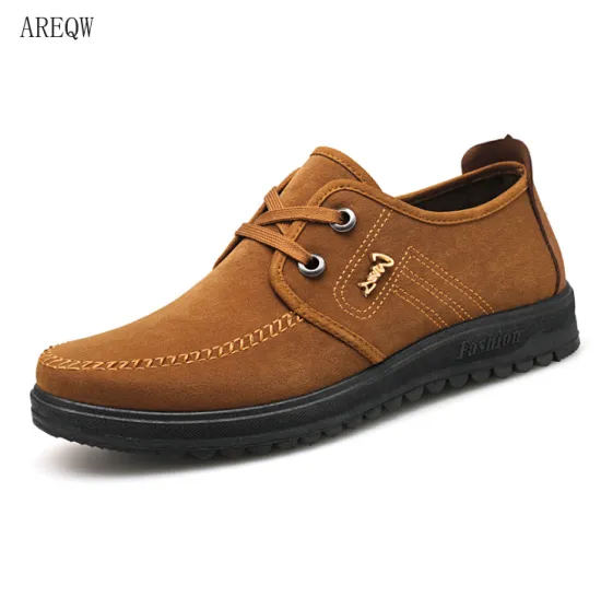 breathable men flat canvas shoes lace-up Comfortable Spring Autumn Fashion Breathable Male Walking Shoes