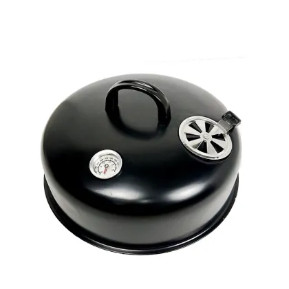 Barrel-shaped BBQ smoked stove outdoor charcoal barbecue stove household small smoked grilled barbecue stove