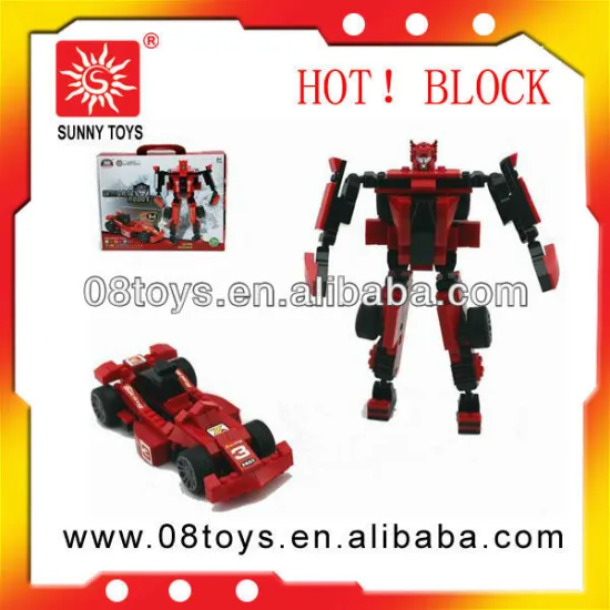 Newest 2 in 1 robot enlighten brick toys