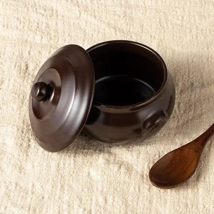 Korean Style Matte Stoneware Stew Soup Bowl Bibimbap Dolsot Bowl Set