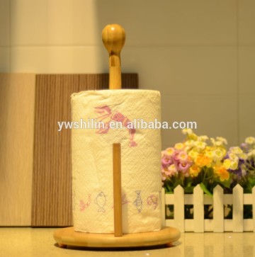 Bamboo kitchen tissue holder / Bamboo paper towel holder