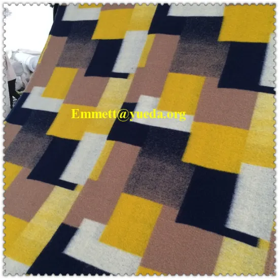 tetris patchwork jacquard design pint pattern boiled wool knit fabric