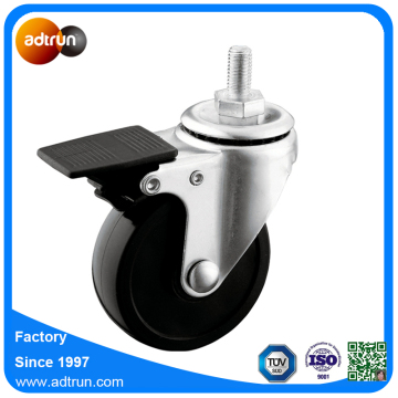 Thread Stem PVC 3 inch Wheel locking Castor