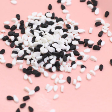 Nouveauté Simulation noir blanc graines de sésame polymère Caly Slime matériaux de remplissage pour bricolage Re-ment pain gâteau décoration