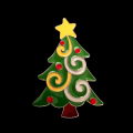Cartoon Christmas Tree Brooch Party Dekoracja Dekoracja prezentów