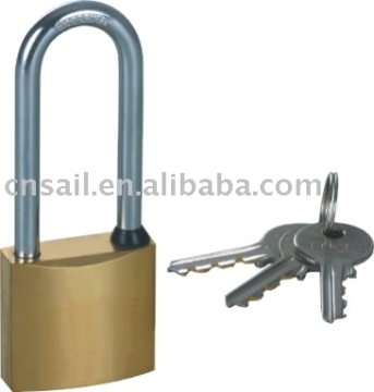 Padlock Brass Long shackle
