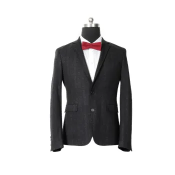 Wedding stretch slim black blazers men suits