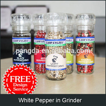 White Pepper in Grinder