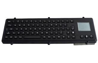 Ruggedized Touchpad Black Metal Keyboards With Red Backligh