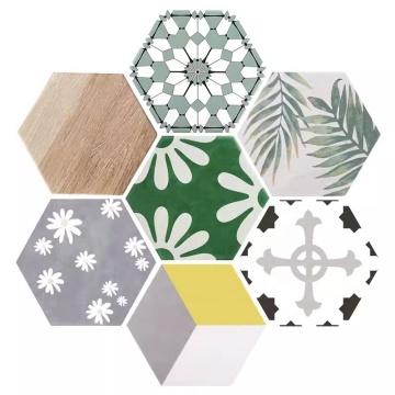 Hexagon Solid Color Brick Tile for Kitchen Bathroom Restaurant Flooring