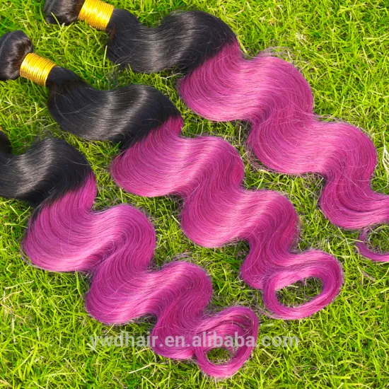 7A Ombre Brazilian Hair Body Wave Two Tone Color Purple Hair Extensions Body Wave Paypal Accept 3 Bundles Free Shipping