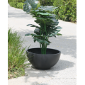 Contenedor de plantas redondo con cuenco curvo