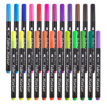 Non Toxic Permanent Fabric Marker Set for Coloring and Fabric Art DIY
