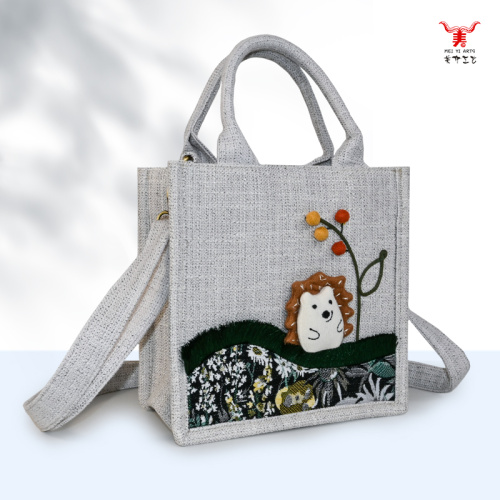 可愛刺蝟手提斜挎手提包