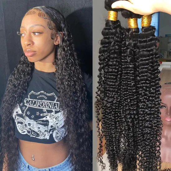 Top Quality 100% Human Hair Free Samples Kinky Curl Raw Indian Cuticle Aligned Brazilian Virgin Human Hair Bundles