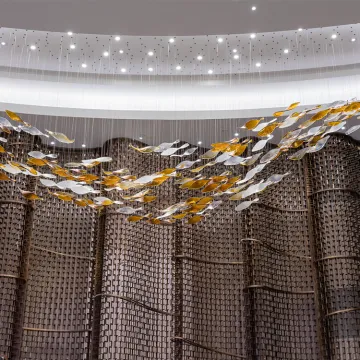 Modern elegant crystal custom banquet lobby glass chandelier
