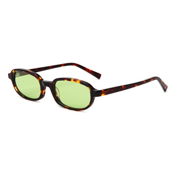 Vintage Oval Acetate Sunglasses with Polarized TAC UV400 Lenses