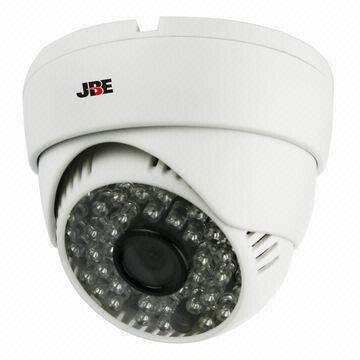 CCTV Plastic IR Dome Camera, Sony or Sharp CCD Sensor, 1/50 to 1/100,000 Seconds Electronic Shutter