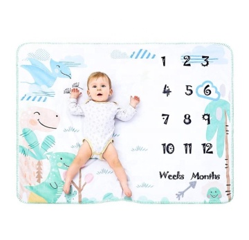 Newborn Baby Swaddling Memory Milestone Blanket for Photo Props and Bedroom Decor